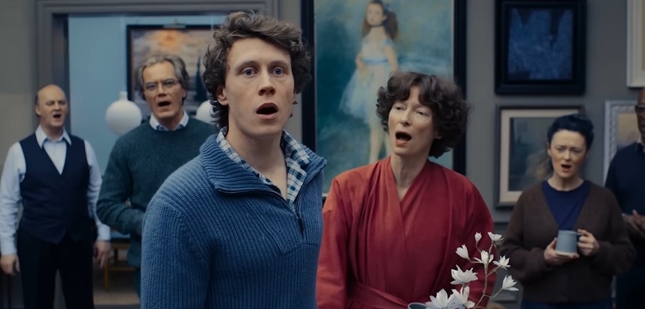 05 The End George MacKay Tilda Swinton The End: Neon Drops Trailer for Apocalyptic Musical Starring Tilda Swinton, George MacKay, and Moses Ingram